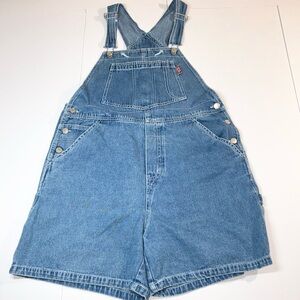 Vintage Carters Watch the Wear Short Overalls Womens Large Blue Shortalls Bibs